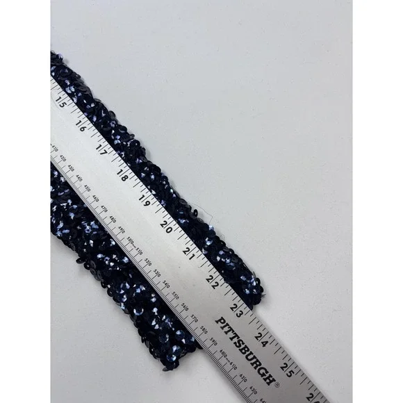 Venus Velvet Sheath Dress Size XS Evening Party Prom Special Event Blue Sequin - Picture 8 of 8